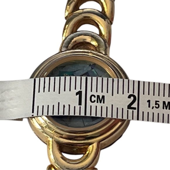 WORKS Vintage Vanity Fair II by Gruen Womens Writst Watch Gold Blue Mermaid - Picture 7 of 7